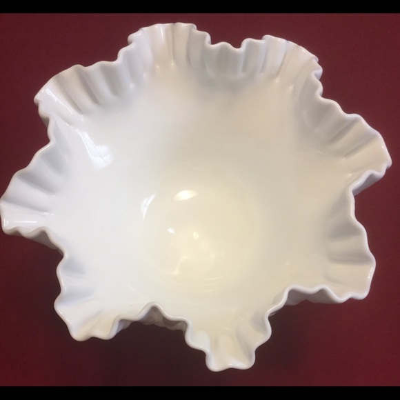 Fenton Hobnail Pedestal Bowl Marked - Picture 2 of 5